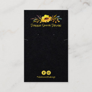 Black Yellow DIY Necklace And Earring Card Holder