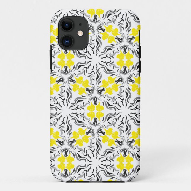 Black Yellow Great Danes Case-Mate iPhone Case (Back)