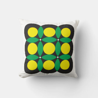 black yellow green cushion