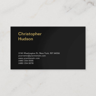 Black Yellow Modern Consultant Business Card