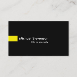 Black Yellow Modern Unique Consultant Business Card
