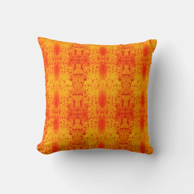 Black, yellow orange fall solid back cushion (Front)