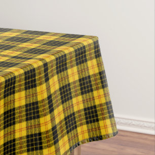 Black Yellow Plaid Tablecloth