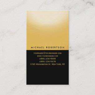 Black Yellow Plain Simple Consultant Business Card