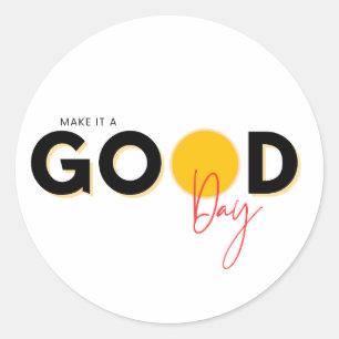 Black Yellow Red Make A Good Day Sticker