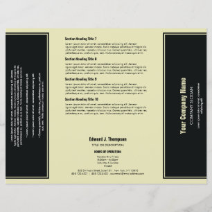 Black Yellow Simple Border Brochure