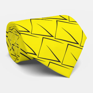 black yellow square like diamond shapes tie