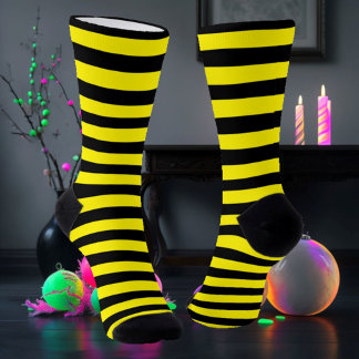 Black & Yellow Striped Socks