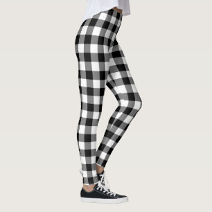 Black & Your Color Buffalo Check - Leggings