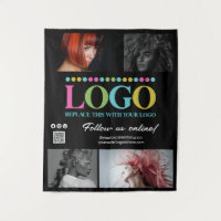 Black Your Logo Photos QR Code Social Media Promo