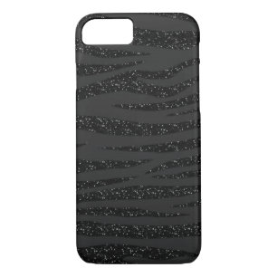 Black Zebra Glitter iPhone 8/7 Case