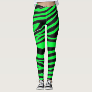 BLACK ZEBRA PATTERN LEGGINGS