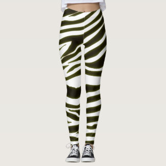 BLACK ZEBRA PATTERN  LEGGINGS