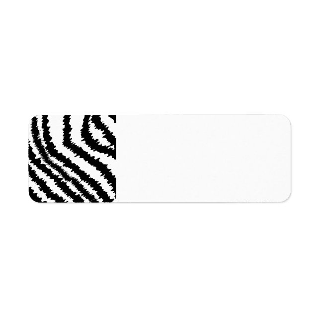 Black Zebra Print Pattern. (Front)