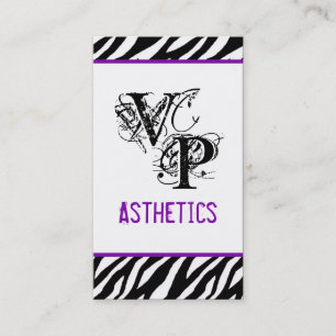 Black Zebra Print Purple Interior Business Card