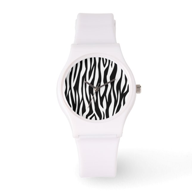 Black Zebra Print Watch (Front)