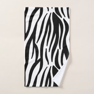 Black Zebra Stripe Hand Towel