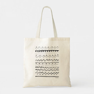 Black Zig Zag Design for Tote Back Bag