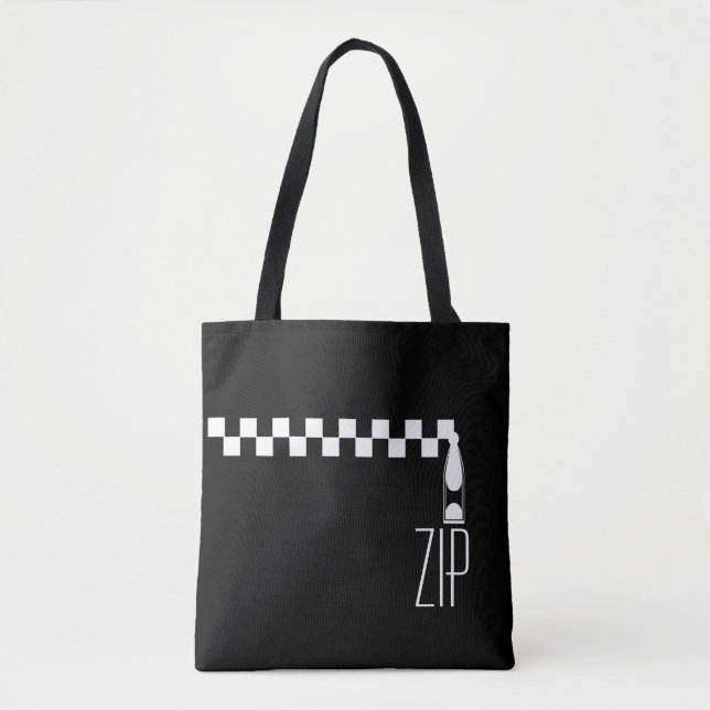 Black ZIP Tote bag  (Front)