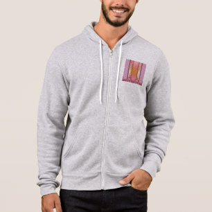 Black Zip-Up Hoodies. Striped. Crop. Cotton. Red Hoodie