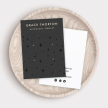 Black Zodiac Celestial Star 4 Hole Earring