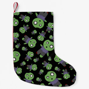 Black zombies small christmas stocking