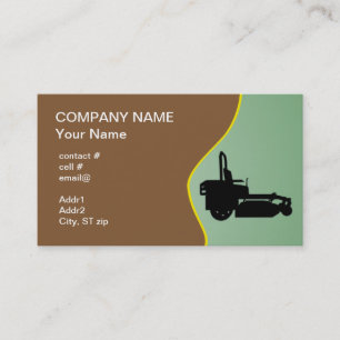 Black ZTR mower Business Card