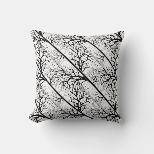 #Blackandwhite #abstract Cushion (Front)