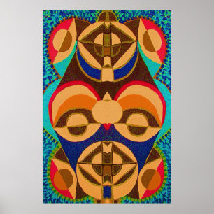 BlackArt in Colour - African Mascot Art Poster
