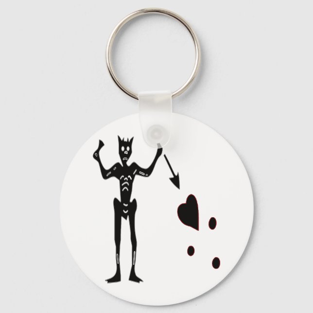 Blackbeard Black Key Ring (Front)