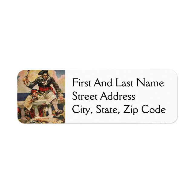 Blackbeard Buccaneer Pirate and Mate Illustration (Front)