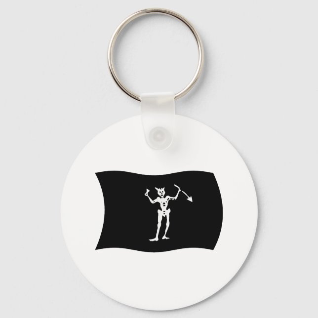 Blackbeard Flag Keychain (Front)