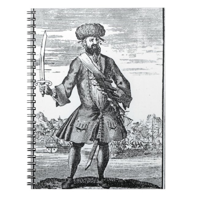 Blackbeard the Pirate, from 'A General History of Notebook (Front)