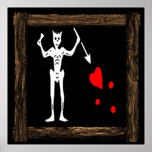 Blackbeard-WoodFrame 5 Poster