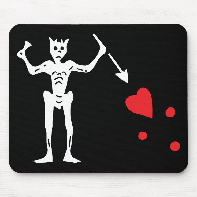 Blackbeard's Pirate Flag Mouse Mat (Front)