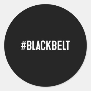 Blackbelt Black Belt Taekwondo Karate Classic Round Sticker
