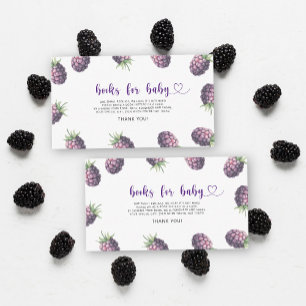 Blackberries - books for baby ticket enclosure card