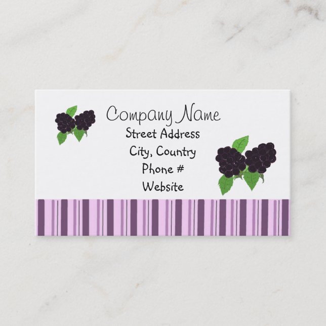 Blackberries Business Card (Front)