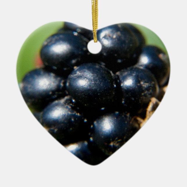 Blackberries Ceramic Tree Decoration (Front)