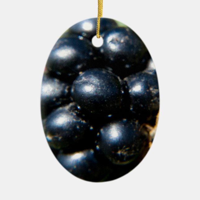 Blackberries Ceramic Tree Decoration (Front)