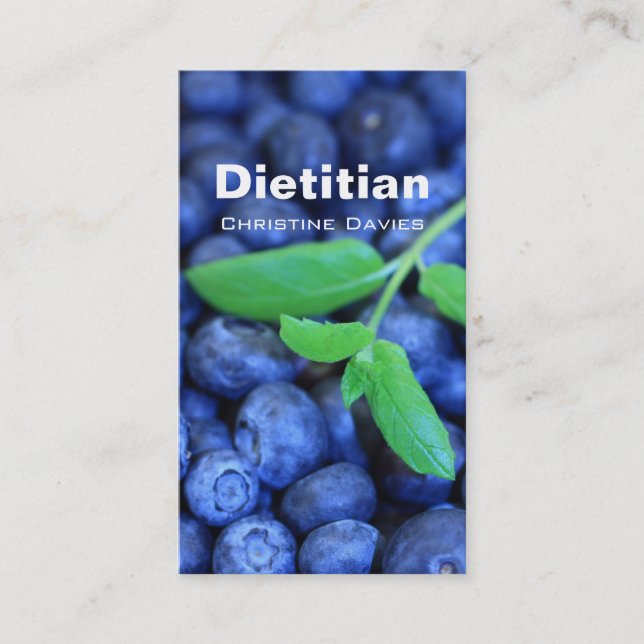 Blackberries dietitian business card (Front)