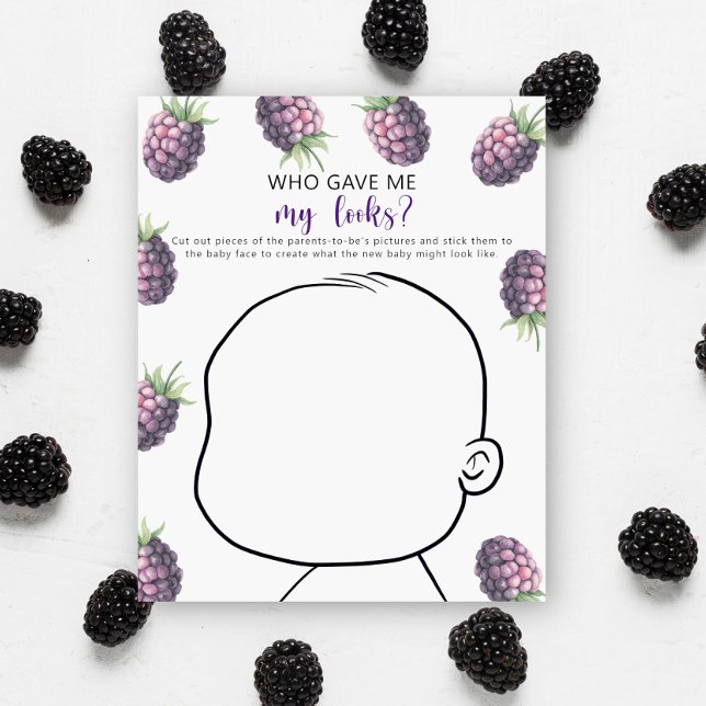 Blackberries - draw baby - baby shower game (Creator Uploaded)