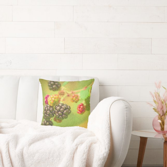 "Blackberries Fruit Plant" Cute Photo. Buy Now Cushion (Couch)