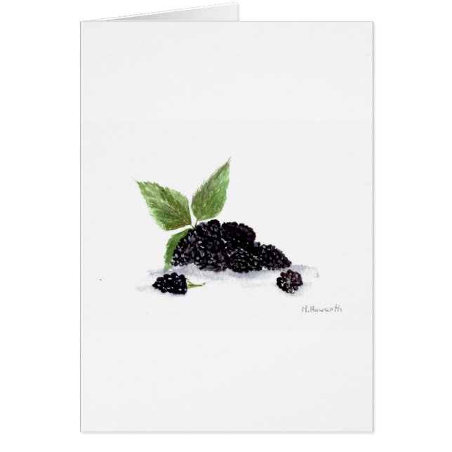 Blackberries fruits watercolour painting (Front)