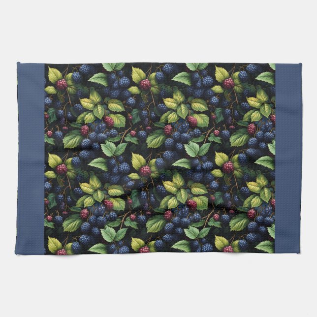 Blackberries Kitchen Towel (Horizontal)
