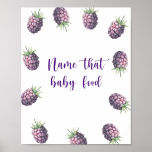 Blackberries - name that baby food poster