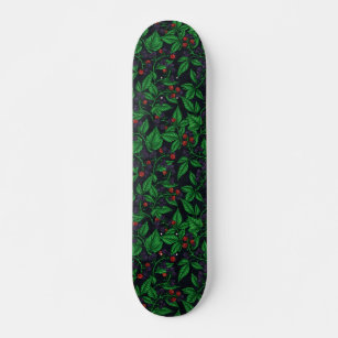 Blackberries on dark grey skateboard