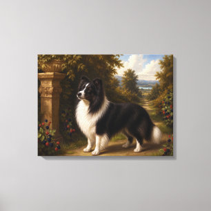 Blackberries, Shetland Sheepdog Canvas Print