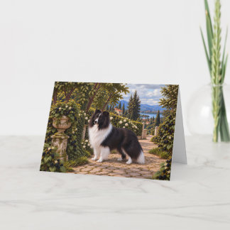 Blackberries, Shetland Sheepdog Card