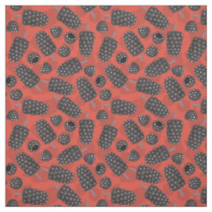 Blackberry and blackberry ice cream pattern fabric